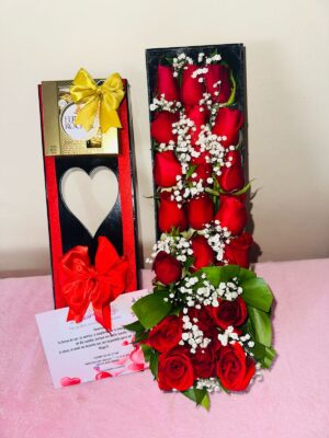arreglos de flores en caja , ramos de flores con chocolates